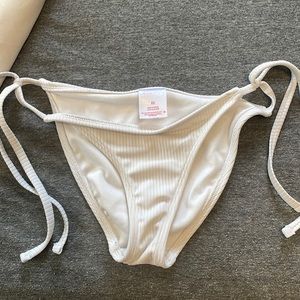 white bikini bottoms